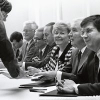 Norma Paulus third from right and President Jerry Hudson